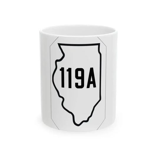 Illinois 119A 1926 (Illinois) (Road Sign) White Coffee Mug 11oz - Go Mug Yourself