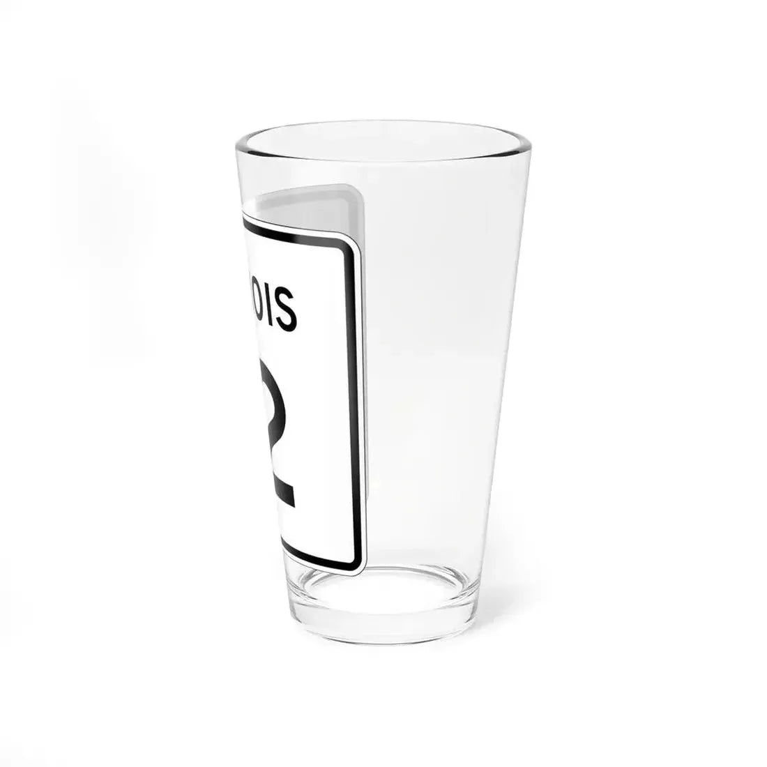 Illinois 12 (Illinois) (Road Sign) Pint Glass 16oz - Go Mug Yourself