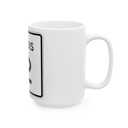 Illinois 12 (Illinois) (Road Sign) White Coffee Mug - Go Mug Yourself