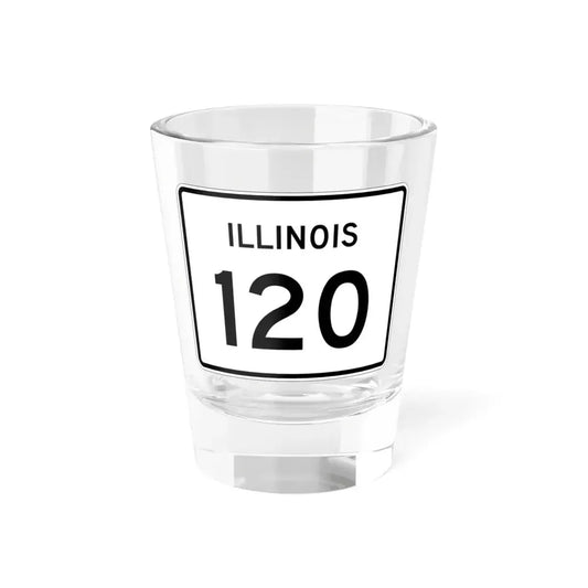 Illinois 120 (Illinois) (Road Sign) Shot Glass 1.5oz 1.5oz - Go Mug Yourself