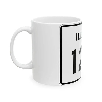 Illinois 120 (Illinois) (Road Sign) White Coffee Mug - Go Mug Yourself