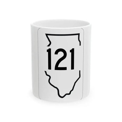 Illinois 121 1950 (Illinois) (Road Sign) White Coffee Mug 11oz - Go Mug Yourself