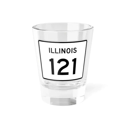 Illinois 121 (Illinois) (Road Sign) Shot Glass 1.5oz 1.5oz - Go Mug Yourself