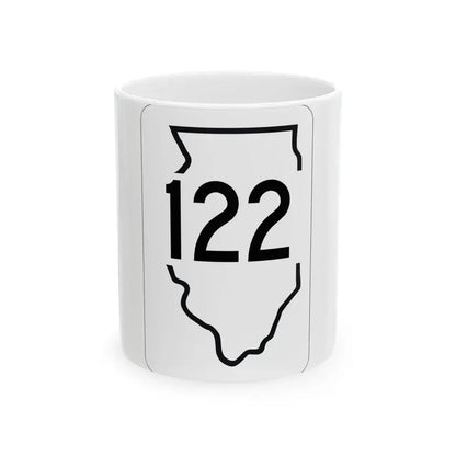 Illinois 122 1950 (Illinois) (Road Sign) White Coffee Mug 11oz - Go Mug Yourself
