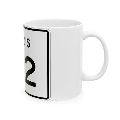 Illinois 122 (Illinois) (Road Sign) White Coffee Mug - Go Mug Yourself