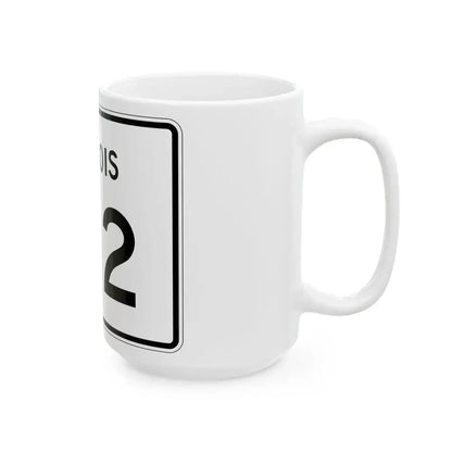 Illinois 122 (Illinois) (Road Sign) White Coffee Mug - Go Mug Yourself