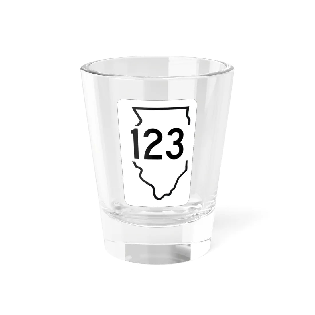 Illinois 123 1950 (Illinois) (Road Sign) Shot Glass 1.5oz 1.5oz - Go Mug Yourself