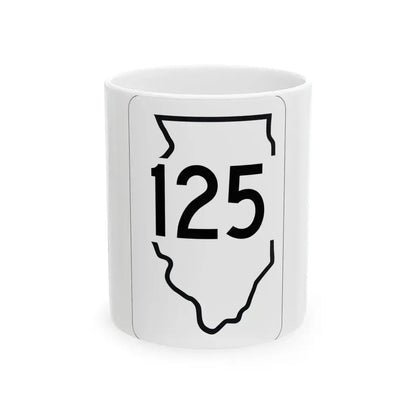Illinois 125 1950 (Illinois) (Road Sign) White Coffee Mug 11oz - Go Mug Yourself