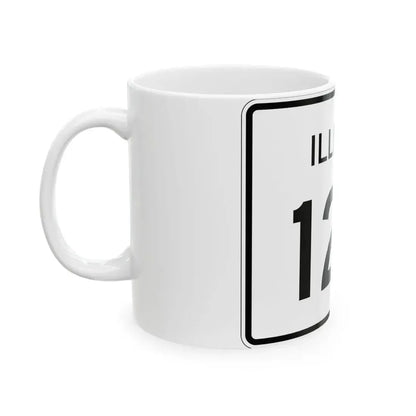 Illinois 125 (Illinois) (Road Sign) White Coffee Mug - Go Mug Yourself