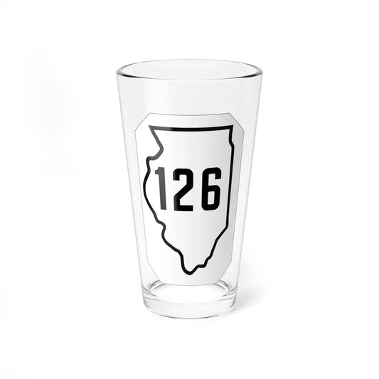 Illinois 126 1926 (Illinois) (Road Sign) Pint Glass 16oz 16oz - Go Mug Yourself