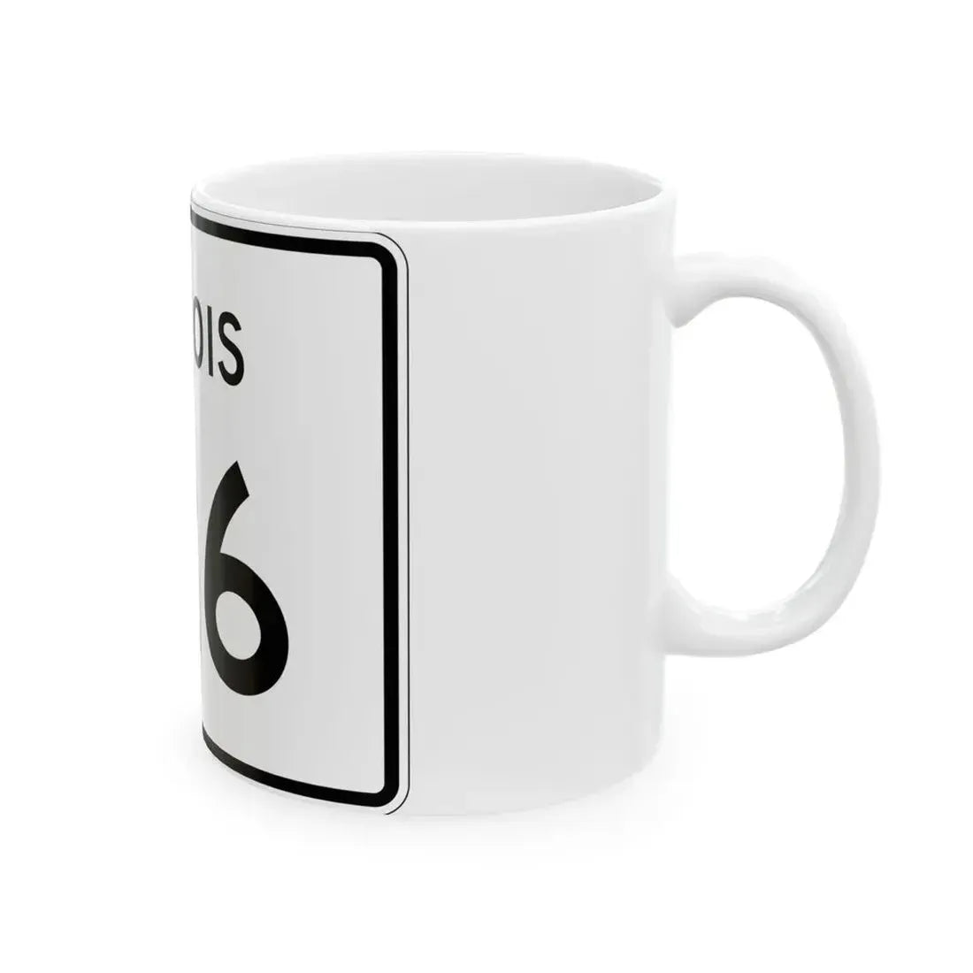 Illinois 126 (Illinois) (Road Sign) White Coffee Mug - Go Mug Yourself