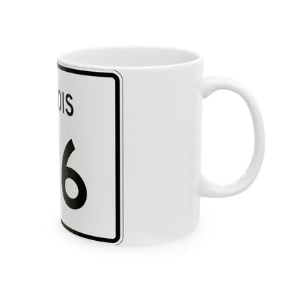 Illinois 126 (Illinois) (Road Sign) White Coffee Mug - Go Mug Yourself