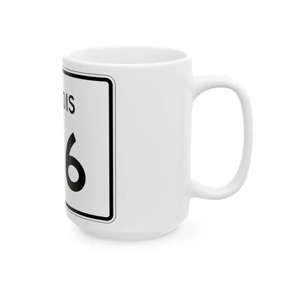 Illinois 126 (Illinois) (Road Sign) White Coffee Mug - Go Mug Yourself