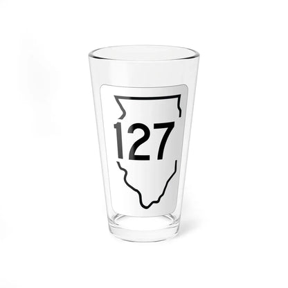 Illinois 127 1950 (Illinois) (Road Sign) Pint Glass 16oz 16oz - Go Mug Yourself
