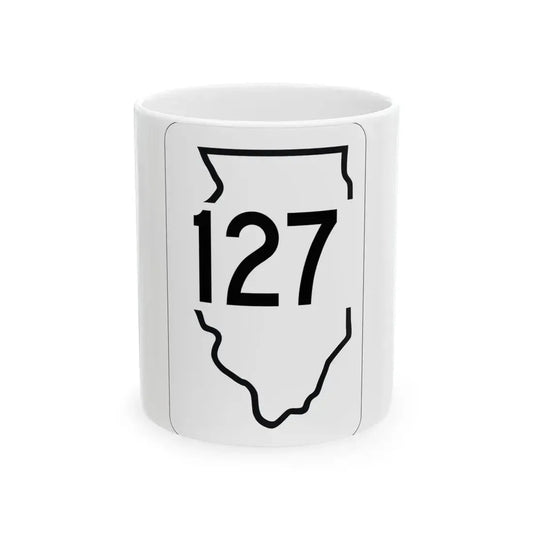 Illinois 127 1950 (Illinois) (Road Sign) White Coffee Mug 11oz - Go Mug Yourself