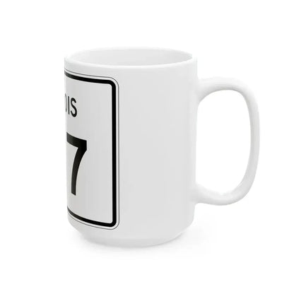 Illinois 127 (Illinois) (Road Sign) White Coffee Mug - Go Mug Yourself