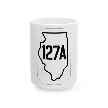 Illinois 127A 1926 (Illinois) (Road Sign) White Coffee Mug 15oz - Go Mug Yourself