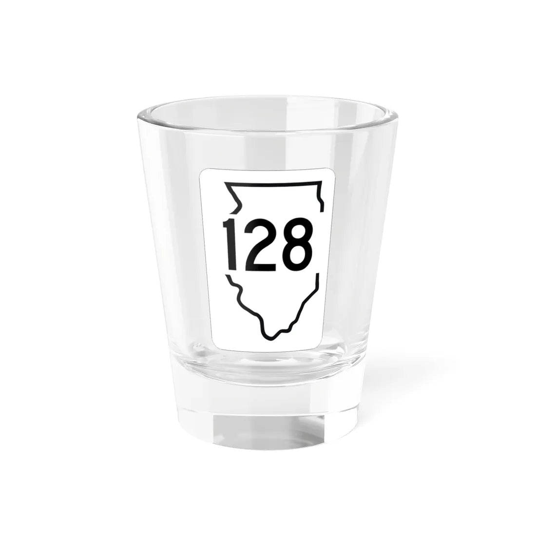 Illinois 128 1950 (Illinois) (Road Sign) Shot Glass 1.5oz 1.5oz - Go Mug Yourself