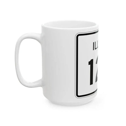 Illinois 128 (Illinois) (Road Sign) White Coffee Mug - Go Mug Yourself