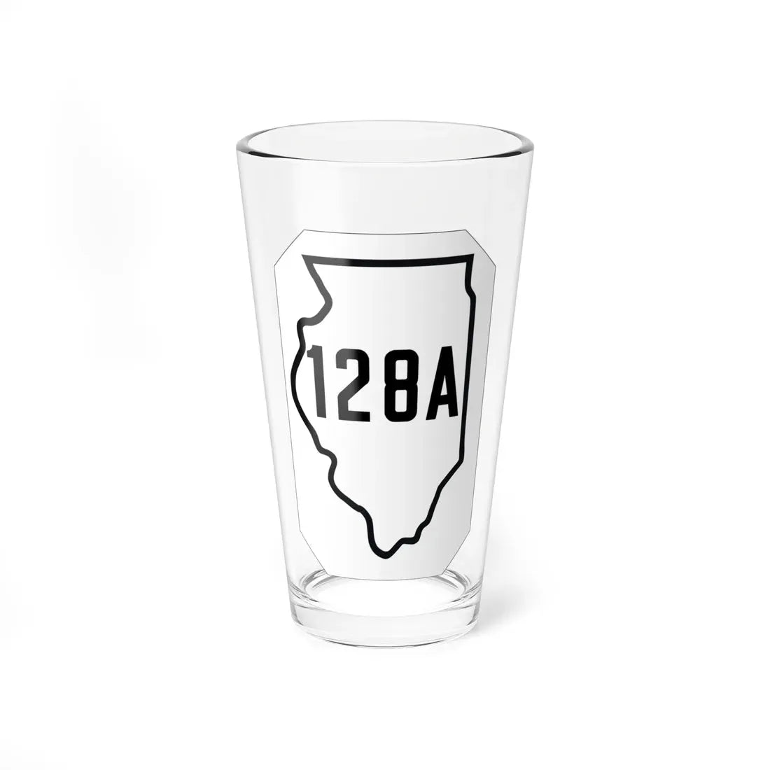 Illinois 128A 1926 (Illinois) (Road Sign) Pint Glass 16oz 16oz - Go Mug Yourself