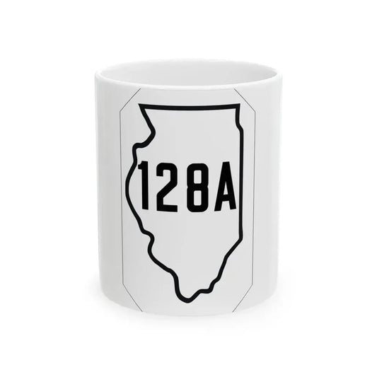 Illinois 128A 1926 (Illinois) (Road Sign) White Coffee Mug 11oz - Go Mug Yourself