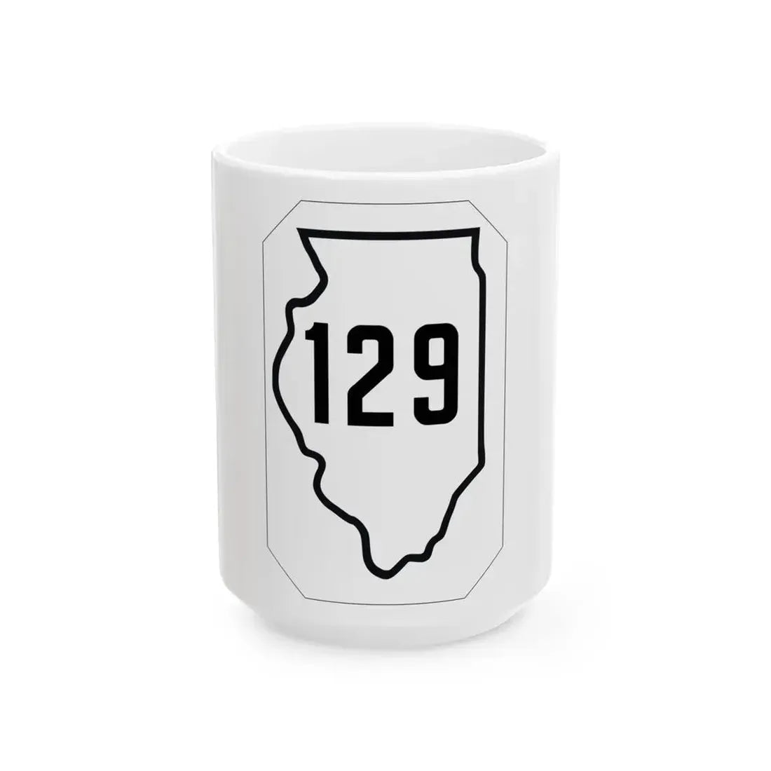 Illinois 129 1926 (Illinois) (Road Sign) White Coffee Mug - Go Mug Yourself