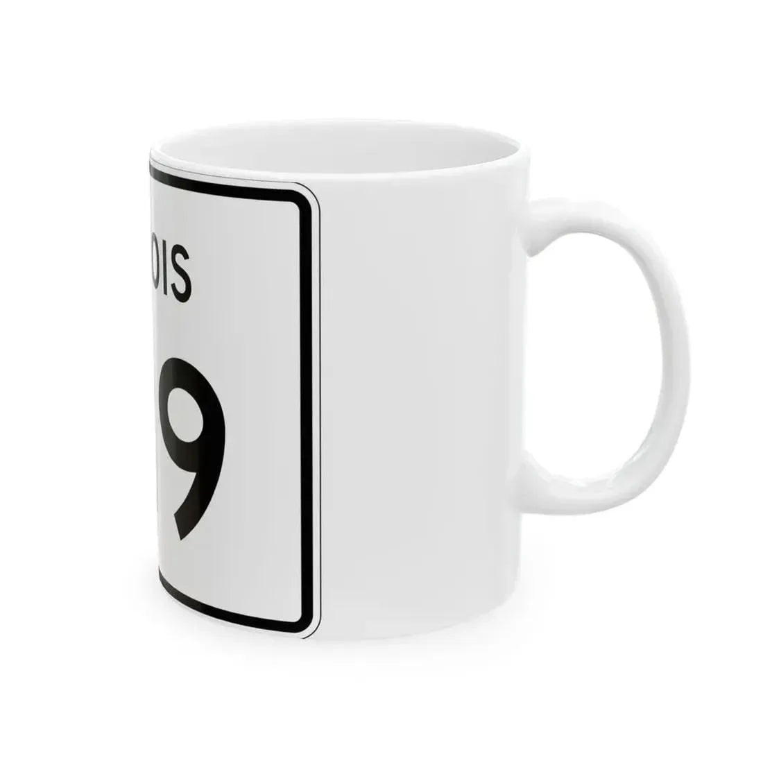 Illinois 129 (Illinois) (Road Sign) White Coffee Mug - Go Mug Yourself