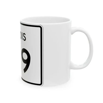 Illinois 129 (Illinois) (Road Sign) White Coffee Mug - Go Mug Yourself