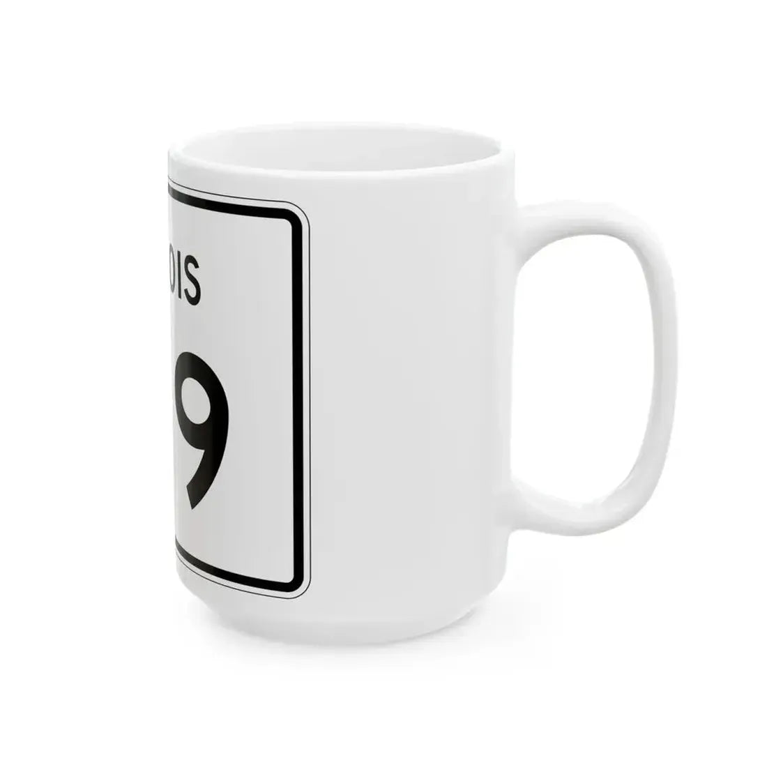 Illinois 129 (Illinois) (Road Sign) White Coffee Mug - Go Mug Yourself