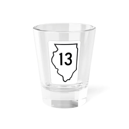 Illinois 13 1950 (Illinois) (Road Sign) Shot Glass 1.5oz 1.5oz - Go Mug Yourself