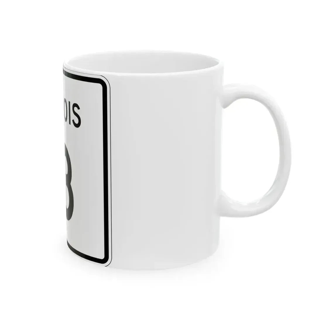 Illinois 13 (Illinois) (Road Sign) White Coffee Mug - Go Mug Yourself