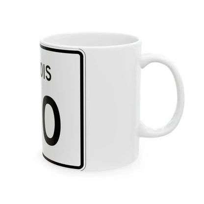 Illinois 130 (Illinois) (Road Sign) White Coffee Mug - Go Mug Yourself
