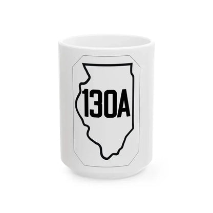 Illinois 130A 1926 (Illinois) (Road Sign) White Coffee Mug 15oz - Go Mug Yourself