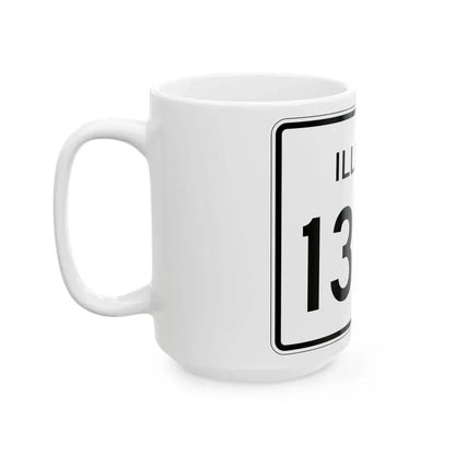 Illinois 130A (Illinois) (Road Sign) White Coffee Mug - Go Mug Yourself