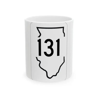 Illinois 131 1950 (Illinois) (Road Sign) White Coffee Mug 11oz - Go Mug Yourself