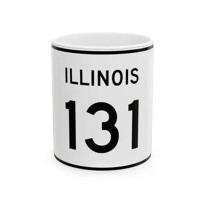 Illinois 131 (Illinois) (Road Sign) White Coffee Mug 11oz - Go Mug Yourself
