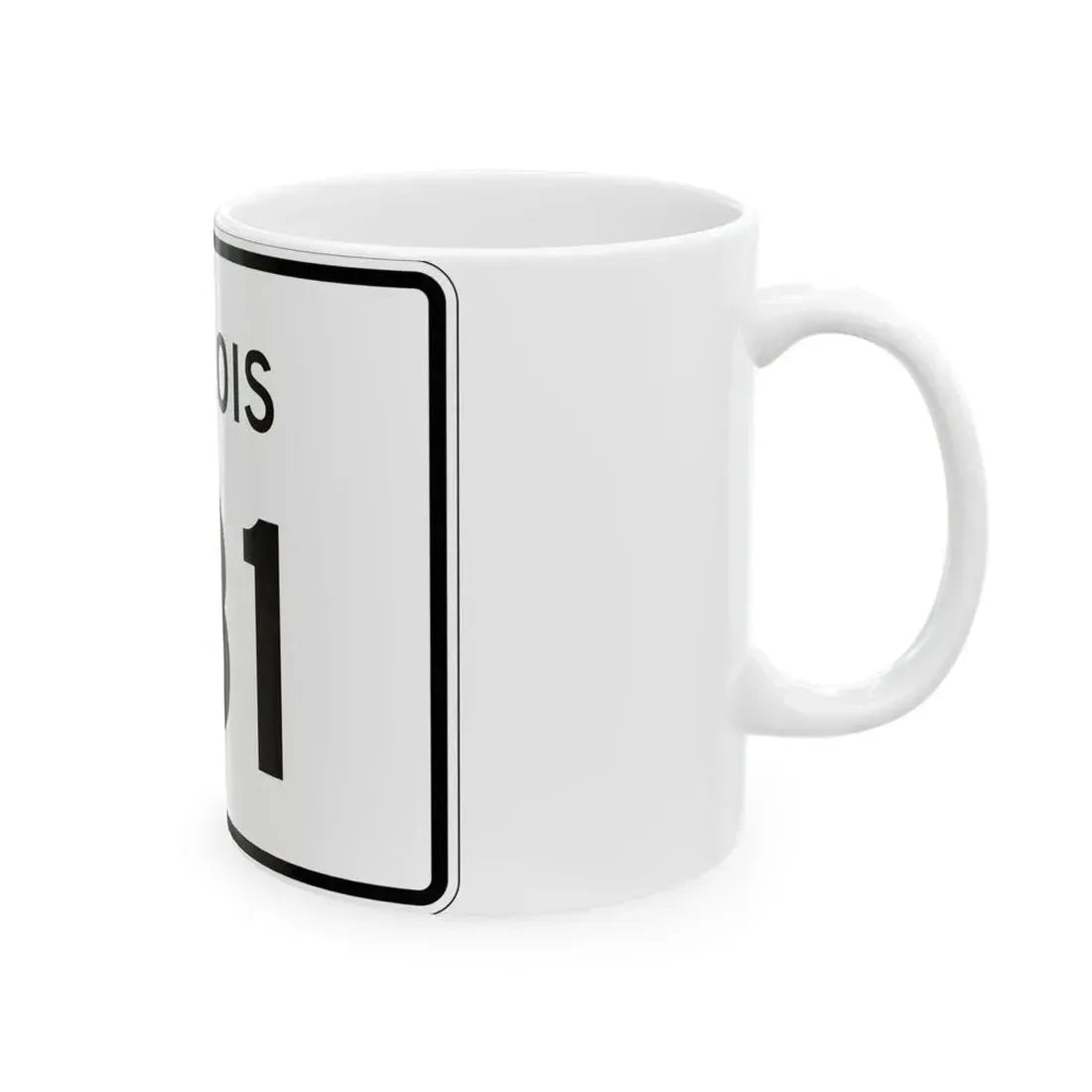Illinois 131 (Illinois) (Road Sign) White Coffee Mug - Go Mug Yourself