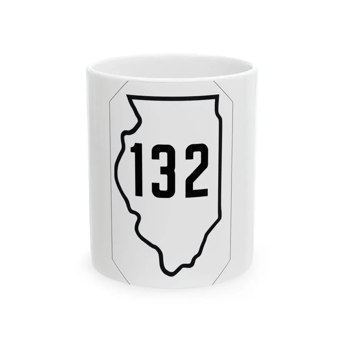 Illinois 132 1926 (Illinois) (Road Sign) White Coffee Mug 11oz - Go Mug Yourself