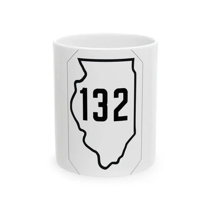 Illinois 132 1926 (Illinois) (Road Sign) White Coffee Mug 11oz - Go Mug Yourself