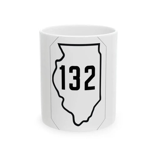 Illinois 132 1926 (Illinois) (Road Sign) White Coffee Mug 11oz - Go Mug Yourself