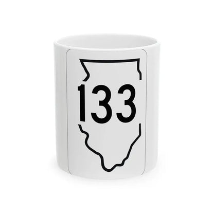 Illinois 133 1950 (Illinois) (Road Sign) White Coffee Mug 11oz - Go Mug Yourself