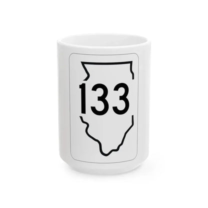 Illinois 133 1950 (Illinois) (Road Sign) White Coffee Mug 15oz - Go Mug Yourself