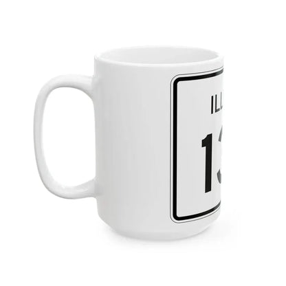 Illinois 133 (Illinois) (Road Sign) White Coffee Mug - Go Mug Yourself