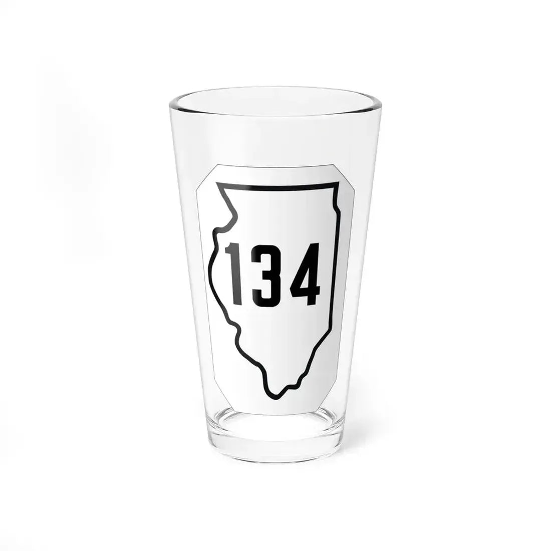 Illinois 134 1926 (Illinois) (Road Sign) Pint Glass 16oz 16oz - Go Mug Yourself