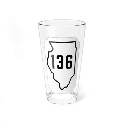 Illinois 136 1926 (Illinois) (Road Sign) Pint Glss 16oz 16oz - Go Mug Yourself