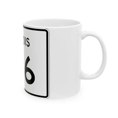 Illinois 136 (Illinois) (Road Sign) White Coffee Mug - Go Mug Yourself