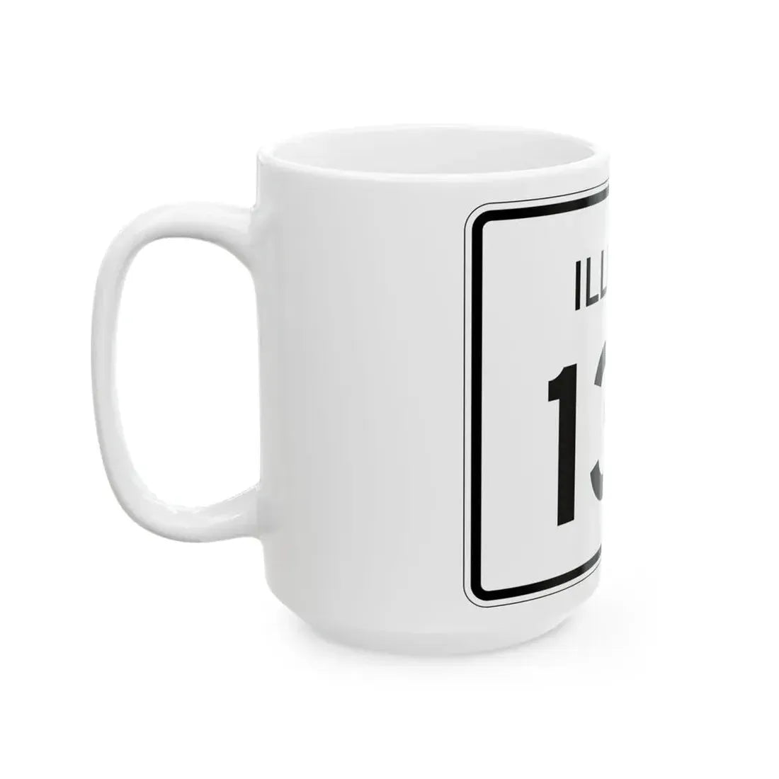 Illinois 136 (Illinois) (Road Sign) White Coffee Mug - Go Mug Yourself