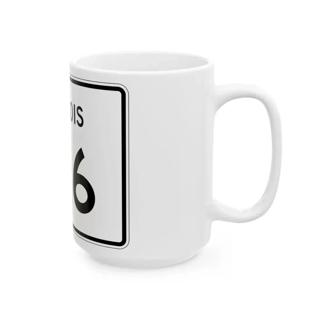 Illinois 136 (Illinois) (Road Sign) White Coffee Mug - Go Mug Yourself