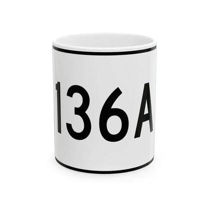 Illinois 136A (Illinois) (Road Sign) White Coffee Mug 11oz - Go Mug Yourself