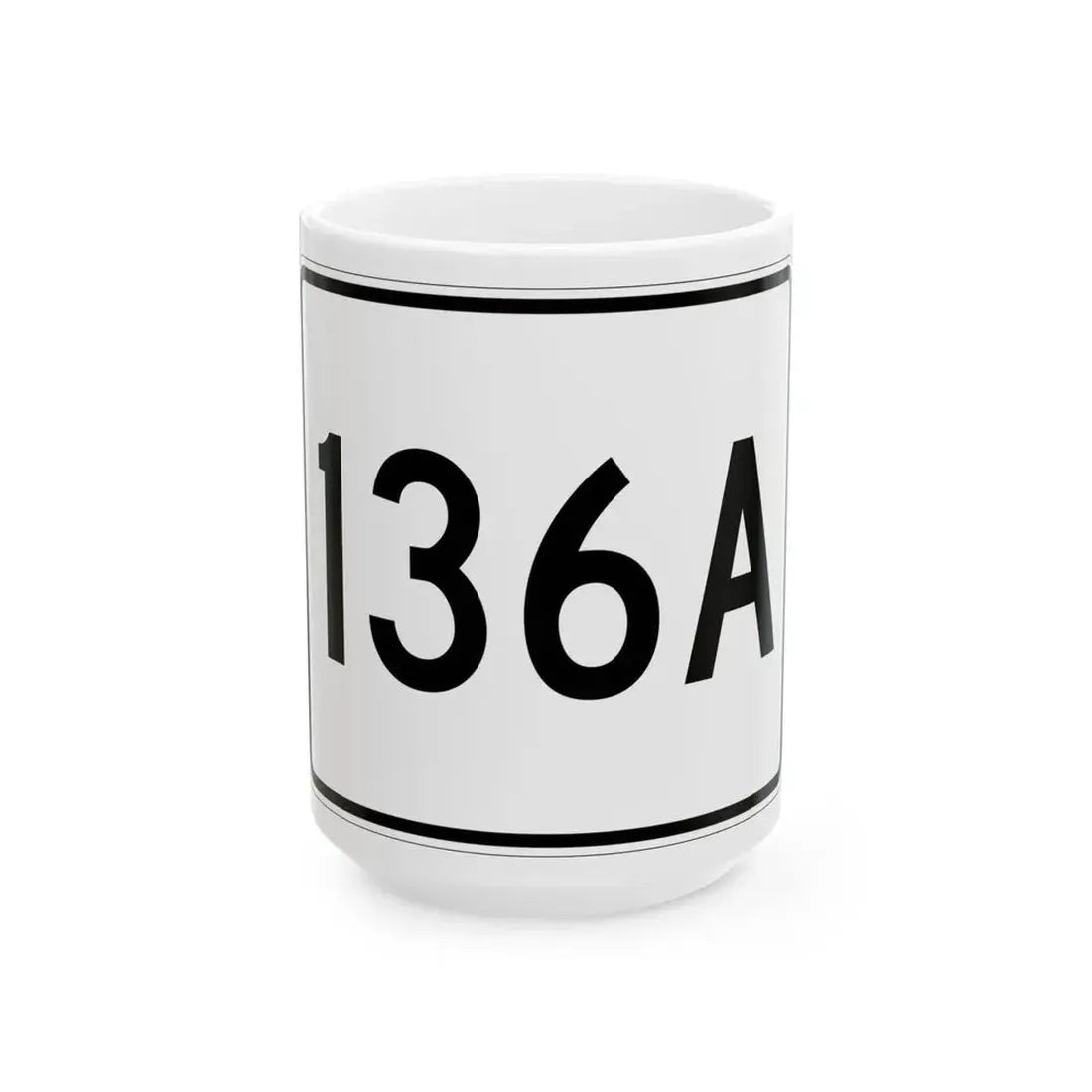 Illinois 136A (Illinois) (Road Sign) White Coffee Mug 15oz - Go Mug Yourself